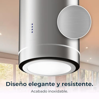 Cecotec - Bolero Flux Ire 388000 38cm A++ Stainless Steel Cooker Hood, 800 m3/h