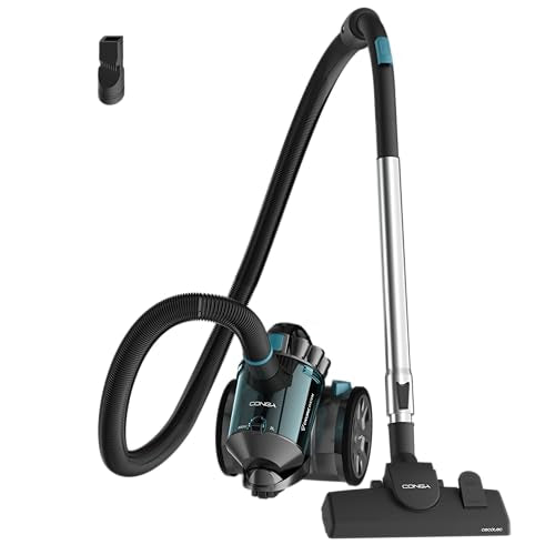Discover the Cecotec Conga Rockstar 800W Bagless Sleigh Vacuum Cleaner with 2L capacity and 20kPa power. Compact design for efficient cleaning. Keywords: bagless vacuum, compact design, powerful suction
