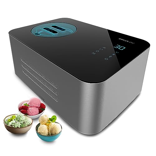 Cecotec Gelacy 1500 Touch Ice Cream Maker in black with touch screen control