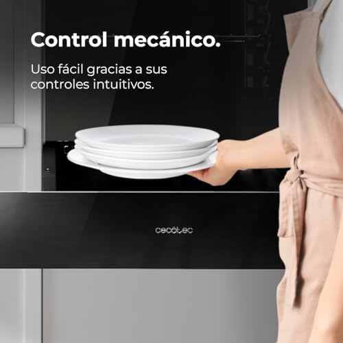 Cecotec Built-in Heat Drawer 60 cm - Adjustable Temperature & Black Glass