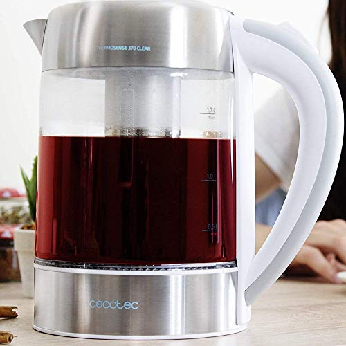 Cecotec ThermoSense 370 Clear Electric Kettle - 1.7L Capacity With Water Filter