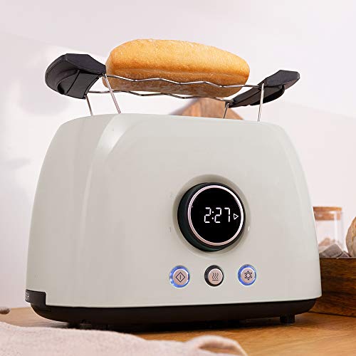 Cecotec Digital ClassicToast 8000 Beige Double Toaster - Retro Design With Digital Screen