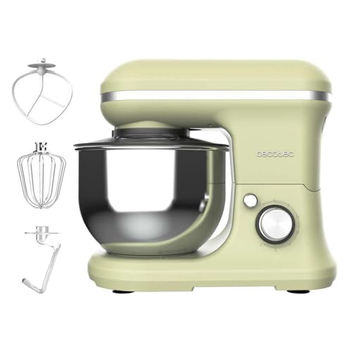 Cecotec - 1200W Green Mixer with 5L Bowl, 6 Speed Levels, Planetary Movement