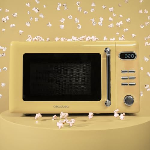 Cecotec ProClean 5110 Retro Yellow Microwave With Grill - 700W Power
