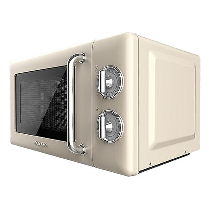 Cecotec - ProClean 3010 Retro Beige Microwave, 20L, 700W, 6 Power Levels