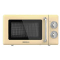Cecotec Proclean 3010 Retro Yellow Microwave with stainless steel finish and vintage design