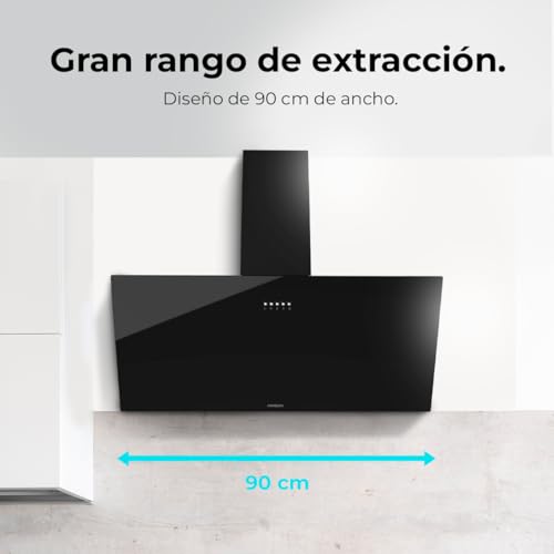 Cecotec Decorative Hood 90 cm Bolero Flux DM 906500 - Powerful Suction