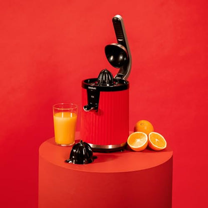 Cecotec - Electric Squeeze Xqueeze Retrojuice 600W Juicer, Stainless Steel Filter, Anti-Drip Design