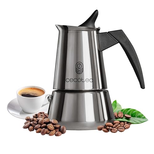 Cecotec Piccolina 600 Coffee Maker - 300 ml Capacity, Elegant Steel