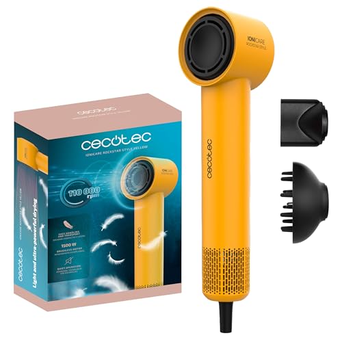 Experience the Cecotec Ultra Compact Hair Dryer with 1500W power, ion generator, and 4 heat settings. Perfect for quick styling and smooth, shiny hair! Keywords: hair dryer, ionic technology, lightweight