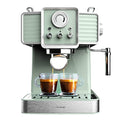 Cecotec Espresso Power 20 Coffee Maker in Light Green with vintage design