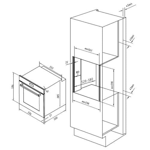 Cecotec - Built-in Oven 2800 W, 77 L Capacity, Steam Assist, Energy Class A