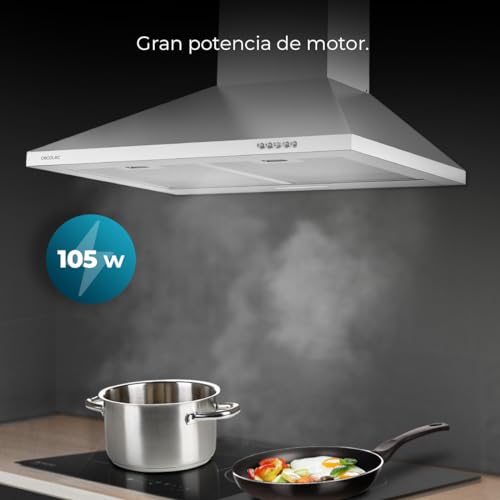 Cecotec Flux PM 604300 Stainless Steel Extractor Hood - Powerful Suction