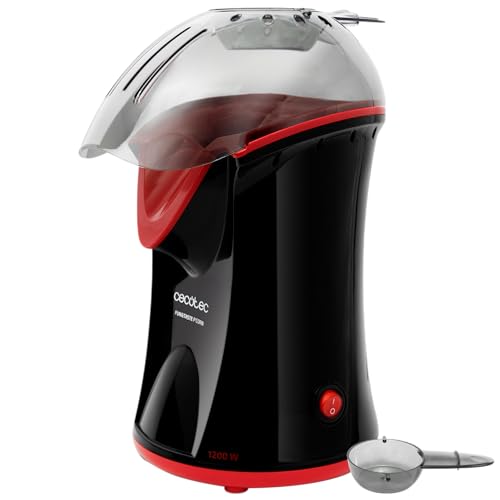 Cecotec red popcorn machine with convection technology and removable system