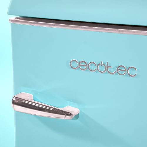 Cecotec - Retro Mini Fridge 95L Capacity, Low Consumption, 89.3cm High, Blue