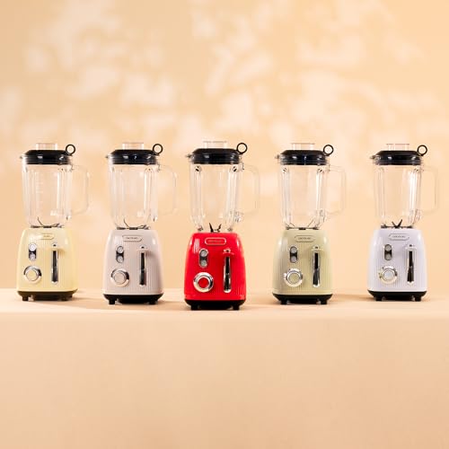 Cecotec - Retro Blender Power Black Titanium, 1200W, 1.5L Jug, 4-Leaves Blade