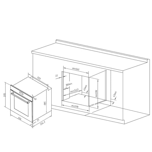 Cecotec - Bolero Hexa AF316000 Glass White, 3400W, 81L, 11 Functions, Airfryer Master