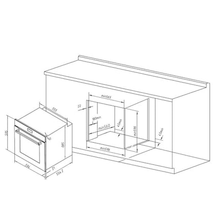 Cecotec - Bolero Hexa AF316000 Glass White, 3400W, 81L, 11 Functions, Airfryer Master