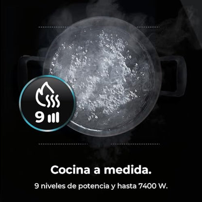 Cecotec - Bolero Squad I 3300 FullFlex Induction Cooktop, 7400W, 28cm, Touch Slider