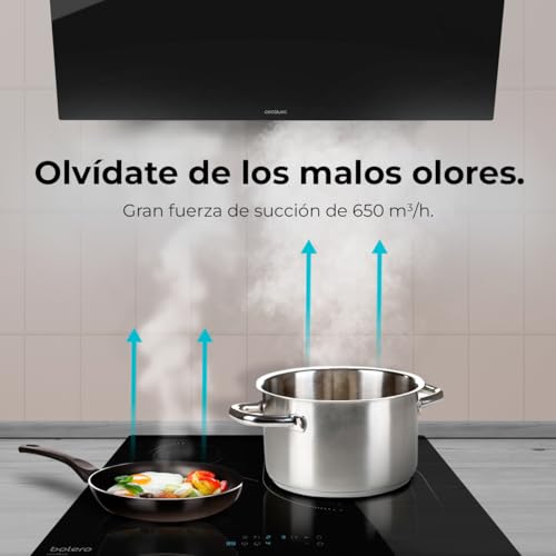 Cecotec Decorative Hood 90 cm Bolero Flux DM 906500 - Powerful Suction