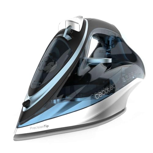 Experience the Cecotec IronHero 2600W Steam Iron with Turbo Slide Sole, delivering powerful steam and precision for wrinkle-free clothes. Keywords: steam iron, 2600W, Turbo Slide Sole