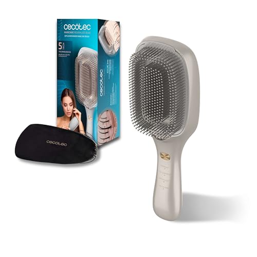 Experience the Cecotec Haircare Revitalize Brush with vibration, negative ions, EMS microcurrents, and LED lights for healthier hair. Keywords: haircare brush, negative ions, EMS, LED lights