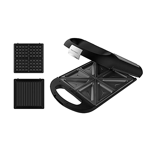 Discover the Cecotec Rock'nToast Family 1500W Sandwich Maker with non-stick plates. Perfect for sandwiches, waffles, and grilling. Enjoy versatile cooking today!