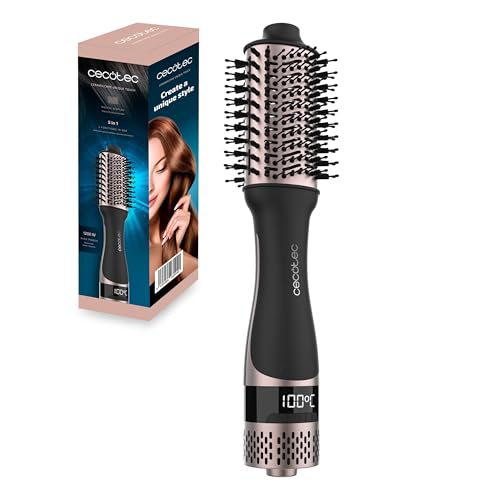 Experience the Cecotec 1200W Air Brush with CeramicCare, unique touch display, and 4 temperature settings. Perfect for drying, detangling, and smoothing hair. Keywords: air brush, frizz control, CeramicCare