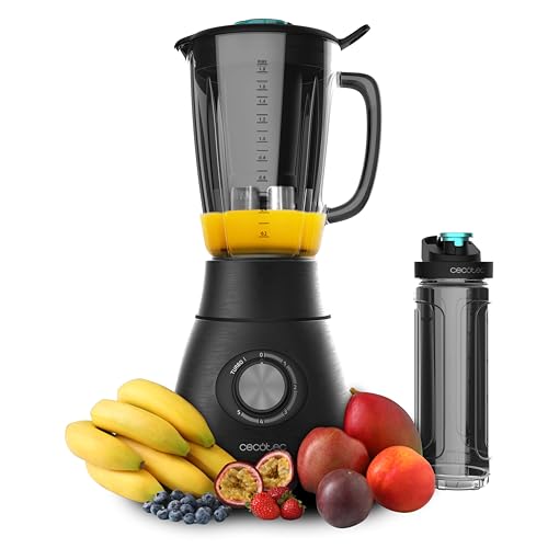 Discover the Cecotec Power Black Titanium Blender with 1800W, 1.8L capacity, and 6 titanium blades. Perfect for smoothies, soups, and sauces. Shop now!