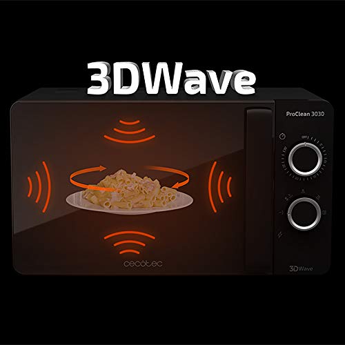 Cecotec ProClean Microwave Tout Noir - 20L Capacity With Easy Clean Coating