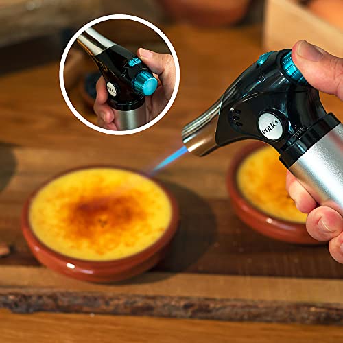 Cecotec - Polka Flame-Cook 1000 Kitchen Torch, 1300ºC, Flame Regulator, Safety Lock