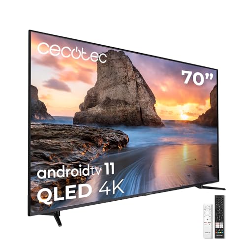 Cecotec QLED 70” Smart TV with a sleek frameless design and vibrant colors
