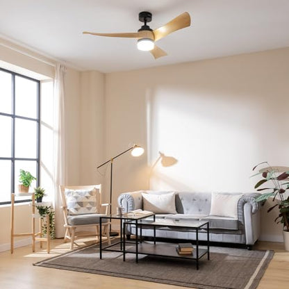 Cecotec - Ceiling Fan with EnergySilence, 40W DC Motor, 6 Speeds, LED Light