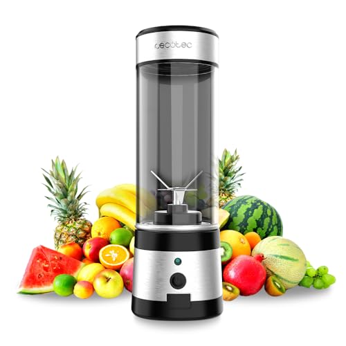 Cecotec Smoothies WanderlustMix USB Portable Blender in stainless steel with ergonomic design