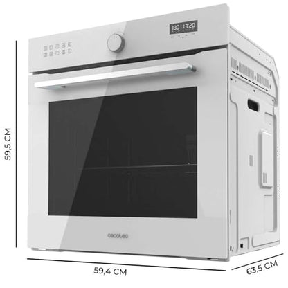 Cecotec - Bolero Hexa AF316000 Glass White, 3400W, 81L, 11 Functions, Airfryer Master
