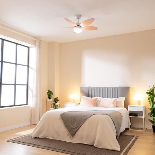 Cecotec - 40W Ceiling Fan with DC Motor, 5 Reversible Blades & LED Light