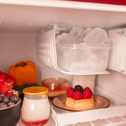 Cecotec - Retro Mini Fridge 45L, Energy Class E, Ice Tray, Chrome Handle