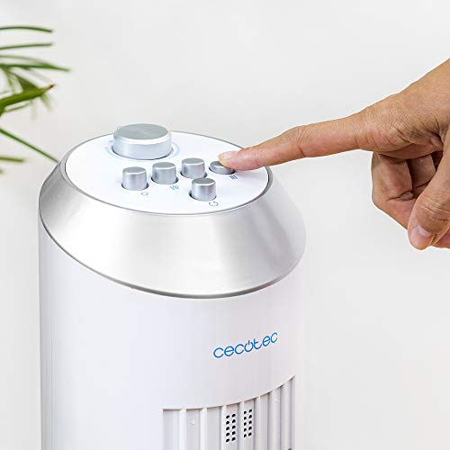 Cecotec - EnergySilence 8090 Tower Fan, 60W, Oscillating, 3 Speeds, 8-Hour Timer