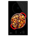 Cecotec 2-zone ceramic hob in black and white with touch control features