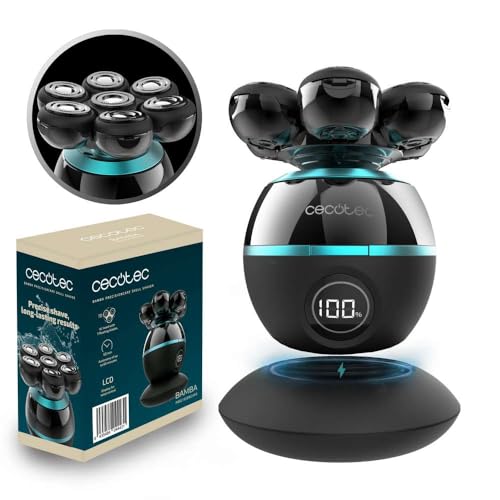 Cecotec Bamba PrecisionCare Skull Shaver with 7 floating blades and charging station