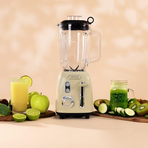 Cecotec Retro Blender in Vintage Green with Black Titanium Blades
