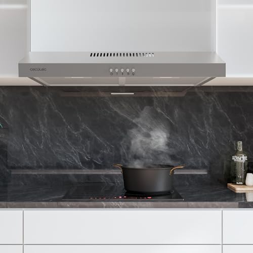 Cecotec 60 cm Wide Bolero Flux CM 602200 Stainless Steel Hood - High Suction Power