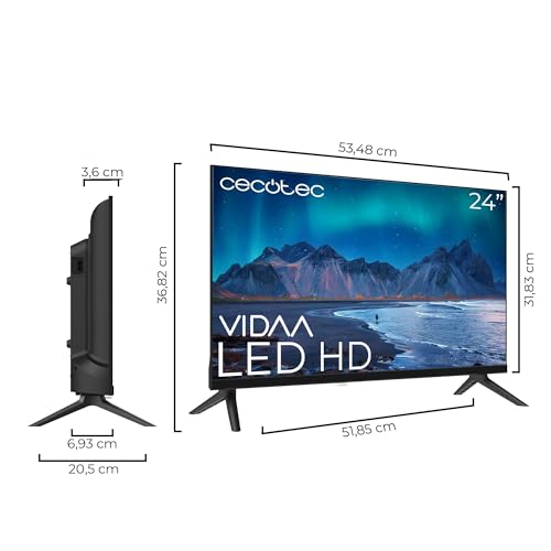 Cecotec Smart TV - 24" HD Resolution LED TV - A5 Series ALH50024 With Dolby Audio