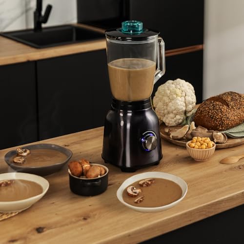 Cecotec - 1800W Power Blender with 5 Speeds, 6 Stainless Steel Blades, Ice Crusher, Turbo Function