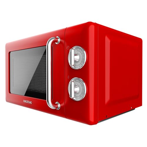 Cecotec ProClean 3110 Retro Red Microwave With Grill - 700W Power