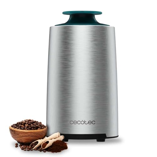 Cecotec 01475 Titanmill 400 Stainless Steel Coffee Grinder with transparent lid