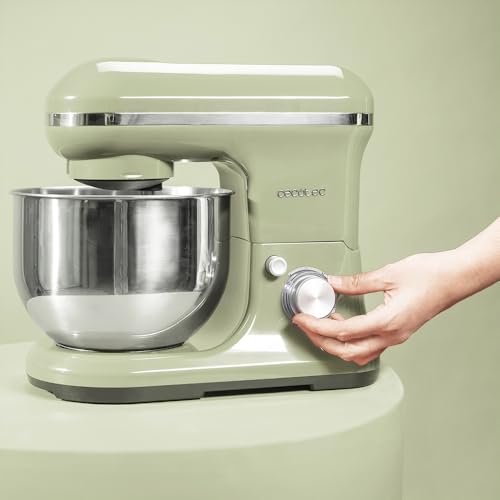 Cecotec - 1200W Green Mixer with 5L Bowl, 6 Speed Levels, Planetary Movement