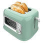 Discover the Cecotec RetroVision Green Vertical Toaster with 700W power, 2 extra-wide slots, and a unique retro design. Perfect for stylish toasting! Keywords: retro toaster, Cecotec, extra-wide slots