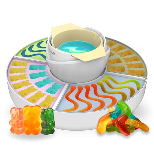 Cecotec Candy Machine in colorful design with silicone moulds for making gummies and chocolate fondue