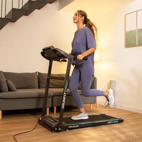 Cecotec DrumFit WayHome 1200 Sprint Foldable Treadmill - High Performance 600W